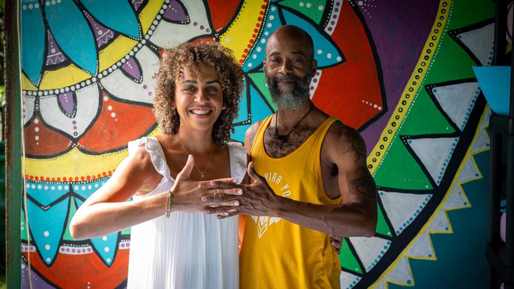 Yoga Instructors Mellisa Diehl and Yogi J. Miles.